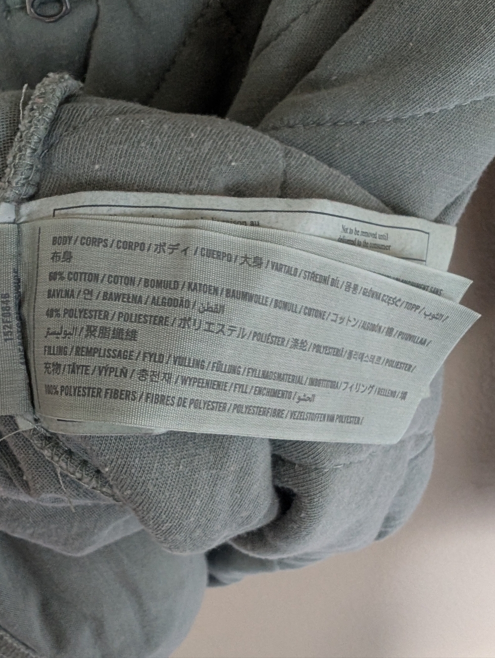 Abercrombie & Fitch Size Small Quilted Half-Zip Pullover in Dusty Sage - Picture 3 of 9